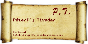 Péterffy Tivadar névjegykártya