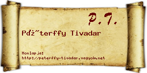 Péterffy Tivadar névjegykártya