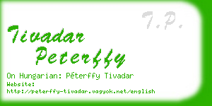 tivadar peterffy business card